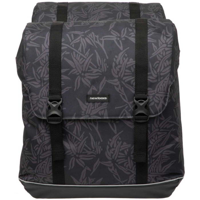 New Looxs NL fietstas dubbel Alba 42L Bamboo Black - Afbeelding 4