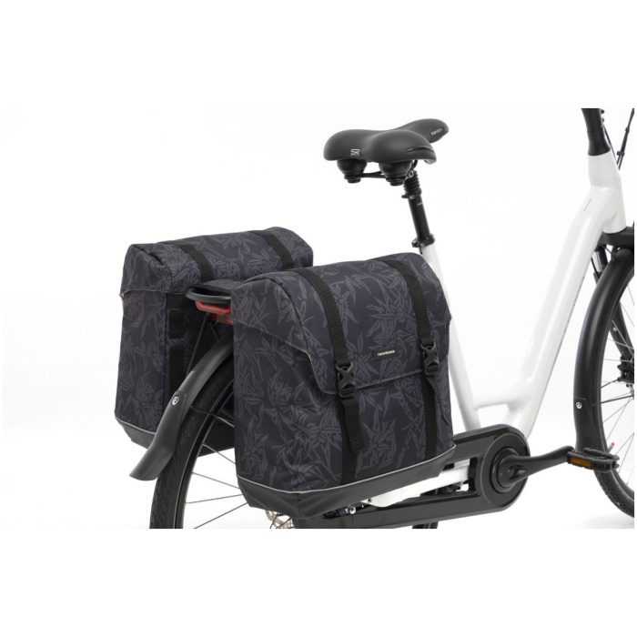 New Looxs NL fietstas dubbel Alba 42L Bamboo Black - Afbeelding 3