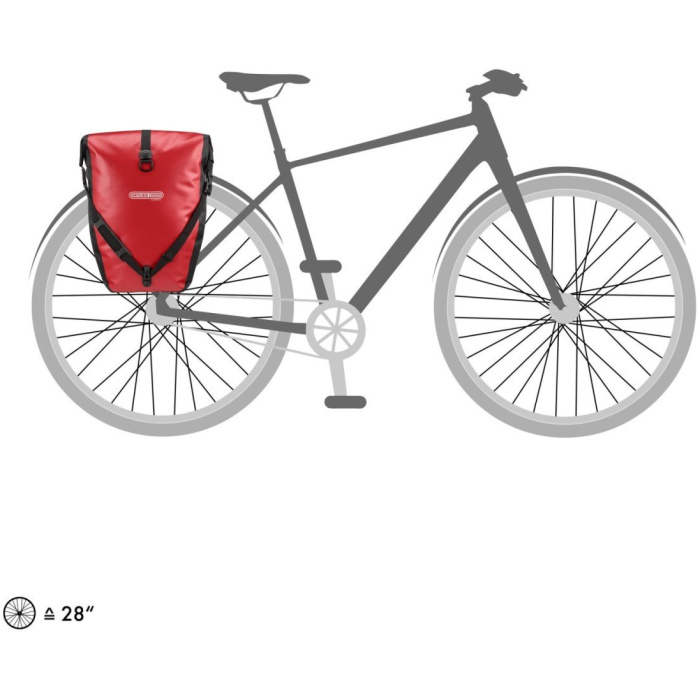 Ortlieb Tas achter back roller classic f5302 red-black ql2 Zwart - Afbeelding 2