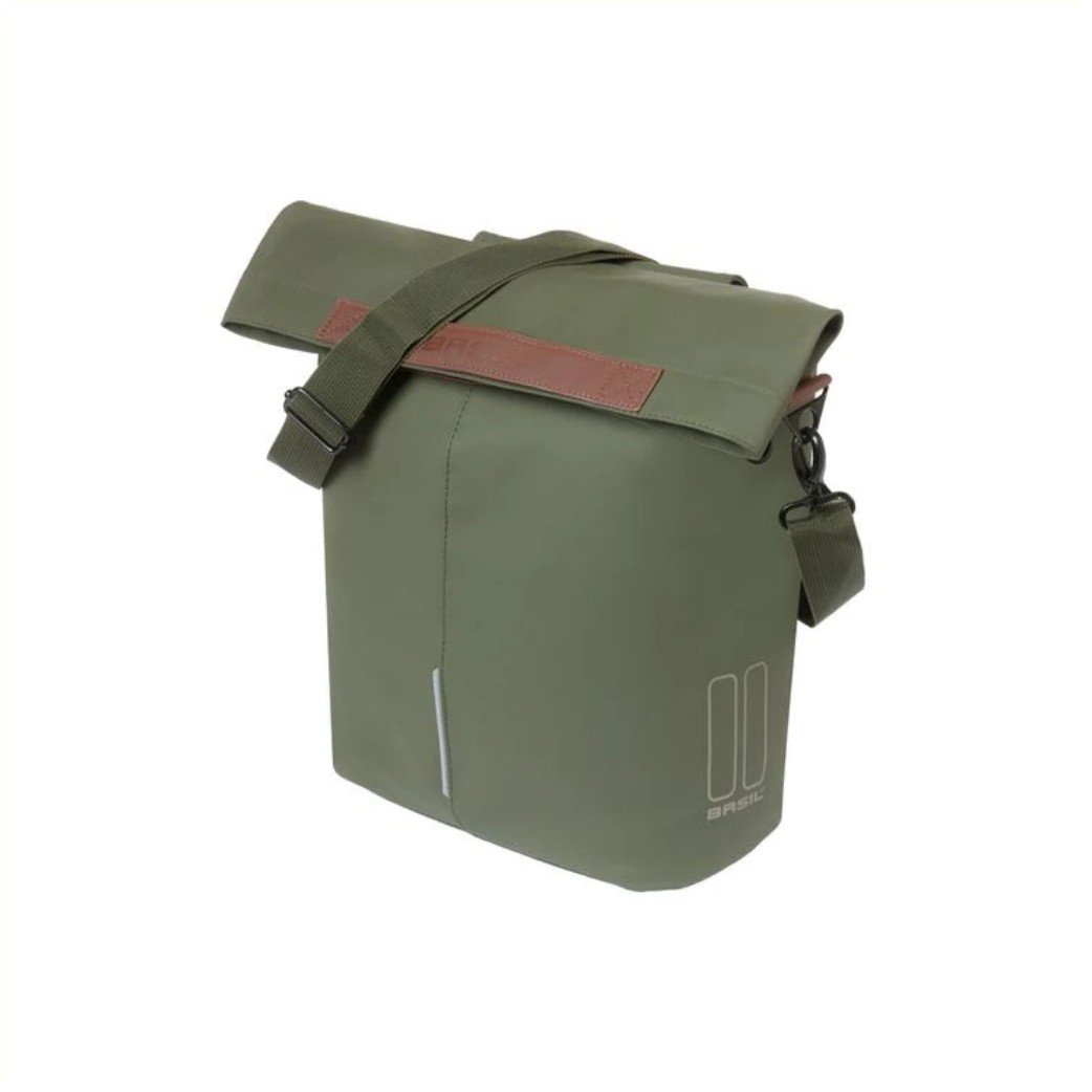 Basil Tas City Shopper 14L Enkel Achter Moss Green