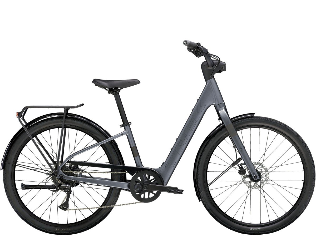 Trek Verve+ 1 Lowstep LT GALACTIC GREY Dames 2025