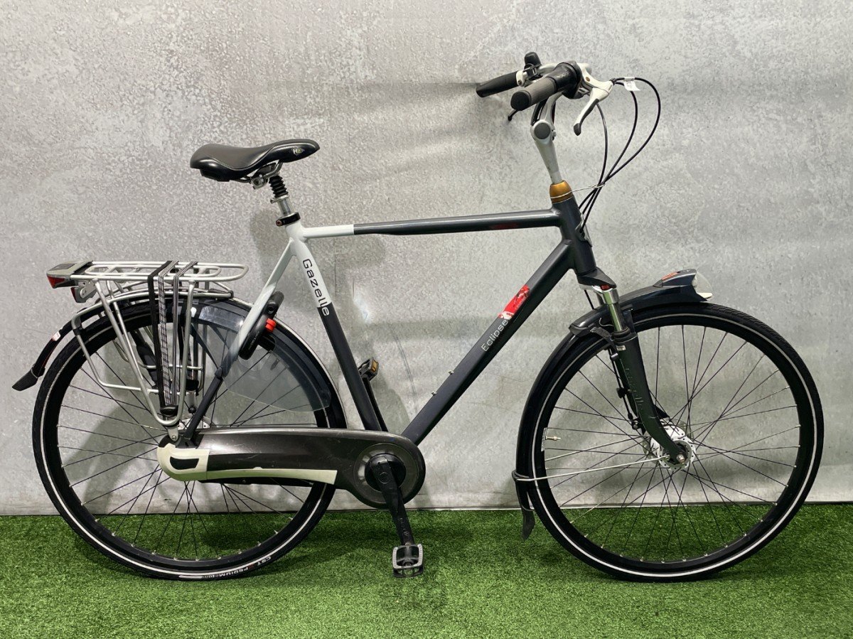 Gazelle Eclipse L.e. (Technisch in orde) Zilver Heren