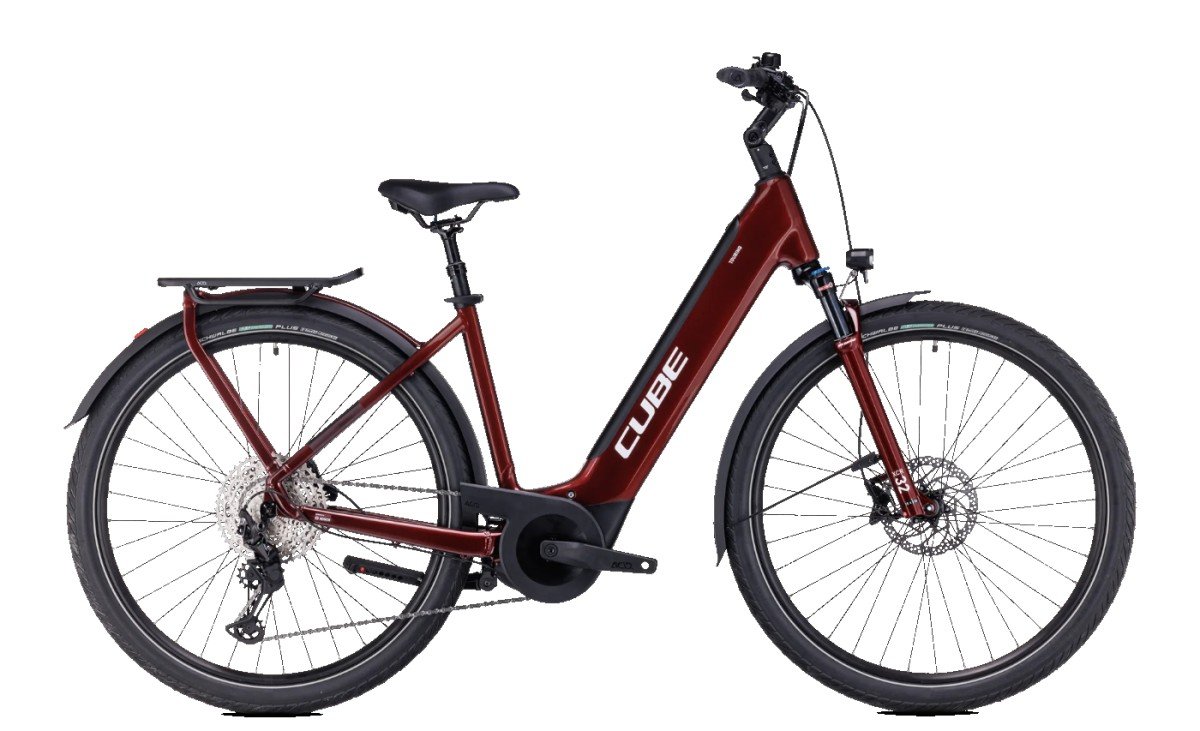 Cube TOURING HYBRID EXC 625 Red/white Lageinstap 2024 - Afbeelding 7