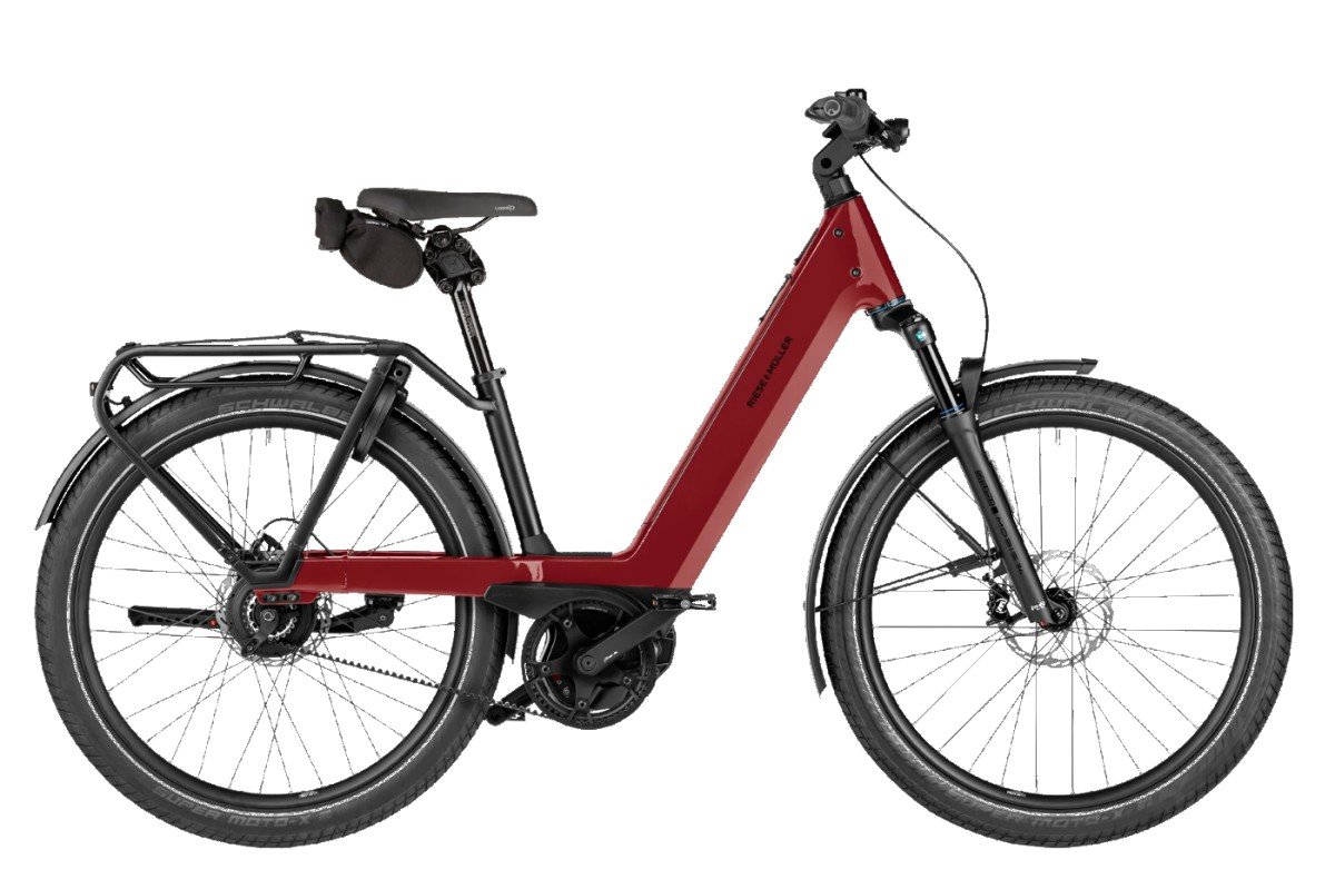 Riese & Muller Nevo5 vario Perf CX 800Wh Kiox 500 Comfort kit Ruby Red Dames 2026