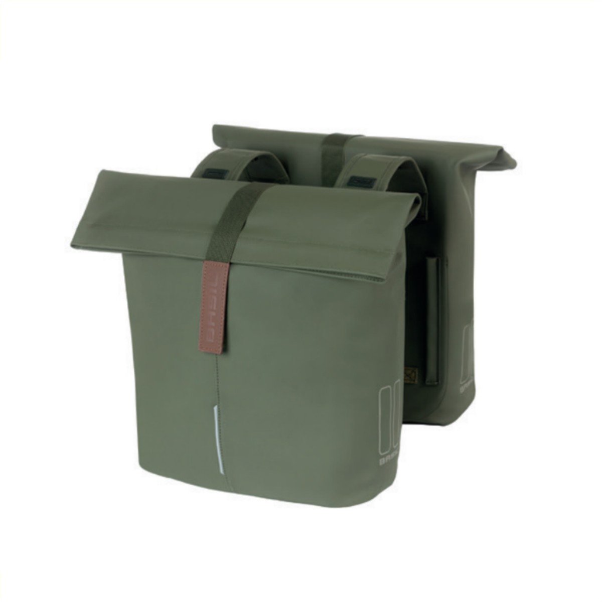 Basil Tas City 28-32L Dubbel Achter Moss Green Moss Green Gloss - Afbeelding 3