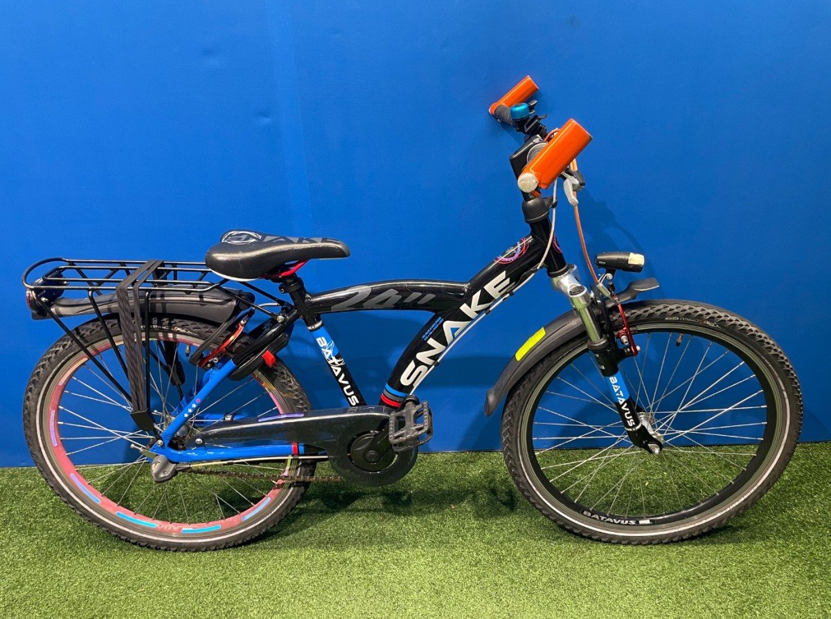 Batavus Snake 24 inch Zwart/blauw Jongens 2020